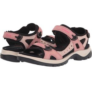 NEW! ECCO Women's Yucatan Sport Sandal. Damask Rose / Rose Dust. Size 6-6.5. NIB
